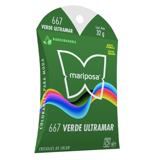[MCRIST667] MARIPOSA CRISTALES 667 VERDE ULTRAMAR 32GR (H)