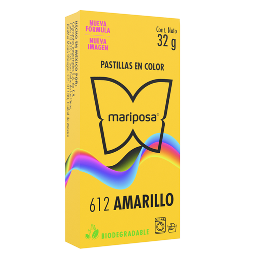 [MC612] MARIPOSA PASTILLA 612 AMARILLO 32GR (H)