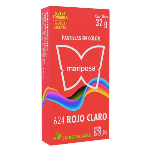 [MC624] MARIPOSA PASTILLA 624 ROJO CLARO 32GR (H)