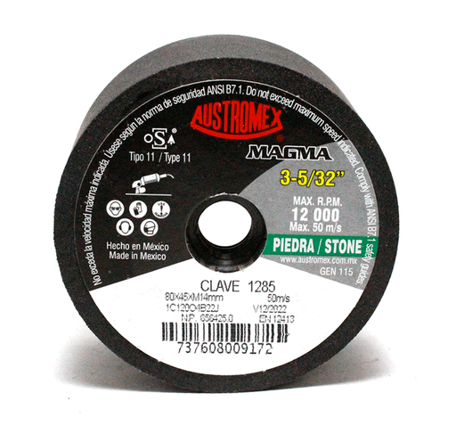 [AU238MCP1285] MINICOPA ABRASIVA AUSTROMEX P/PIEDRA 80MM P/BOSCH GRANO 120 (1285)(H)