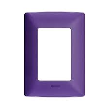 [BTQZ4803MBLL] BTICINO MX PLACA RESINA 3 VENTANAS CHASIS LAVANDA (QZ4803M3BLL) (E)