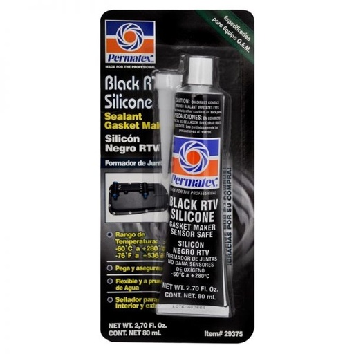[PESBN80] PERMATEX SILICÓN NEGRO RTV ALTA TEMPERATURA 80GR (29375-48)