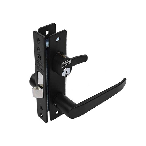 [PHCE510MX6930] CERRADURA PHILLIPS 510T DOBLE CILINDRO NEGRA P/ALUMINIO (MX6930)(H)