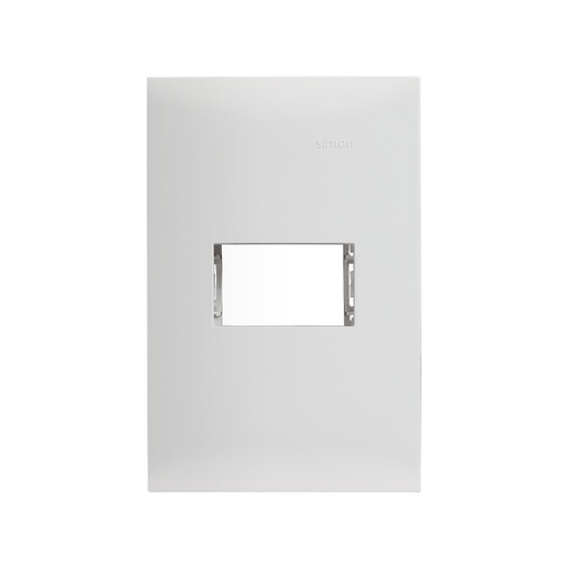 [SIP1MCHBL] PLACA SIMON 1 VENTANA C/CHASIS BLANCA (25611-30)(E)