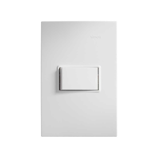 [SI-S2320190] PLACA SIMON C/1 INTERRUPTOR 3 VÍAS BLANCO (23201-90)(E)