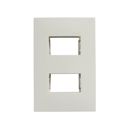 [SIP2MCHM] PLACA SIMON 2 VENTANAS C/CHASIS MARFIL (25612-31)(E)