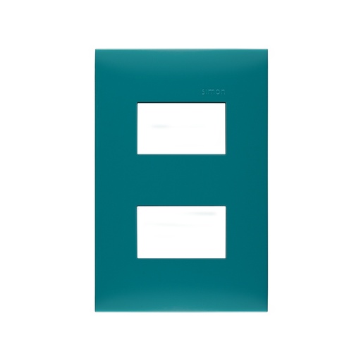 [SIP2MVQ] PLACA SIMON 2 VENTANAS S/CHASIS VERDE AQUA (25612-58)(E)