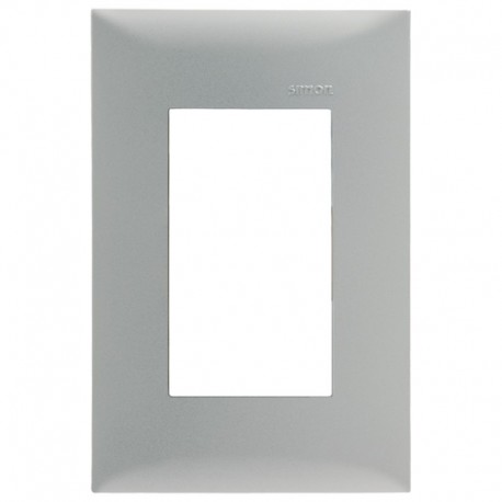 [SIP3MAM] PLACA SIMON 3 VENTANAS S/CHASIS ALUMINIO MATE (25613-63)(E)