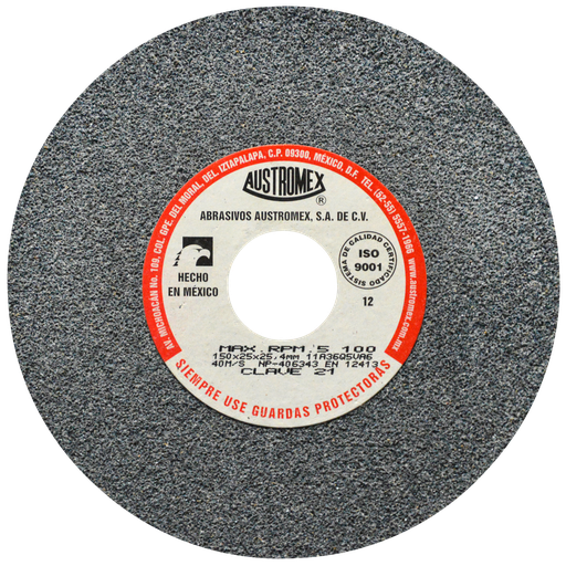 [AU158RAG0021] RUEDA ABRASIVA AUSTROMEX USO GENERAL 6" GRANO 36 (21) (H)