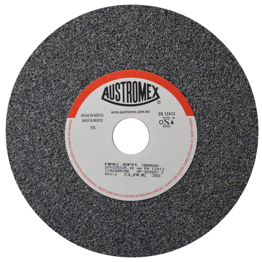 [AU162RAG0038] RUEDA ABRASIVA AUSTROMEX USO GENERAL 8" GRANO 24 (38) (H)