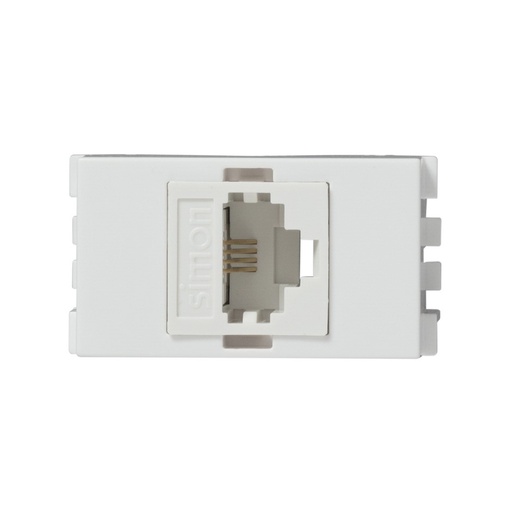 [SIT-T4HB] TOMA TELEFÓNICA SIMON 4 HILOS RJ11 BLANCO (25480-30)(E)