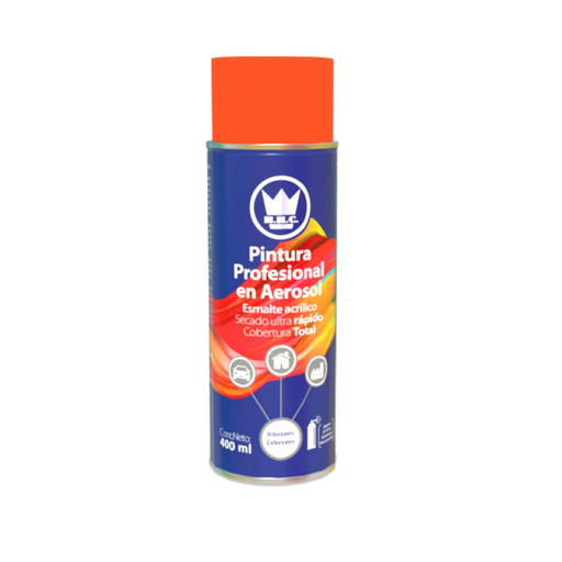 [PA41PLASTPN8] AEROSOL ACRÍLICO NARANJA FLUORESCENTE 400ML (CPA24)