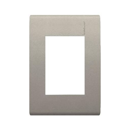 [BTMPPHE5N3PTLC] BTICINO MODUS PRO PLACA DE 3 MÓDULOS C/CHASIS DE RESINA CHAMPAGNE (E5N3PTLC)