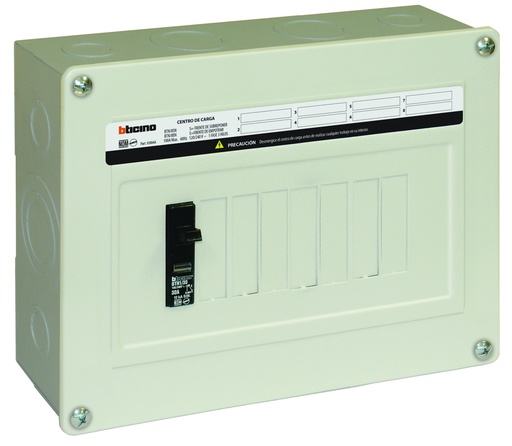 [BTPC8S] BTICINO CENTRO CARGA 8 POLOS SOBREPONER (BTN/8SN)