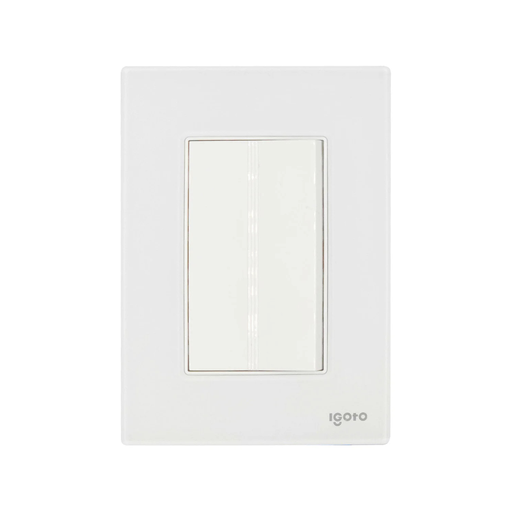 [IGOINOXCRIS1008] IGOTO PLACA ARMADA BLANCA C/1 APAGADOR ESCALERA DE 3 MÓDULOS (CRIS1008)(E)
