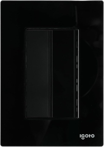 [IGOINOXCRIS2005] IGOTO PLACA ARMADA NEGRA C/1 APAGADOR SENCILLO DE 3 MÓDULOS (CRIS2005)(E)