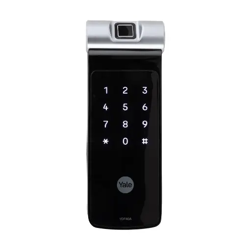 [YACDSMX-01A89368] CERROJO YALE FINGER BOLT YDF40A + HUB NEGRO NÍQUEL SATÍN (MX89368)