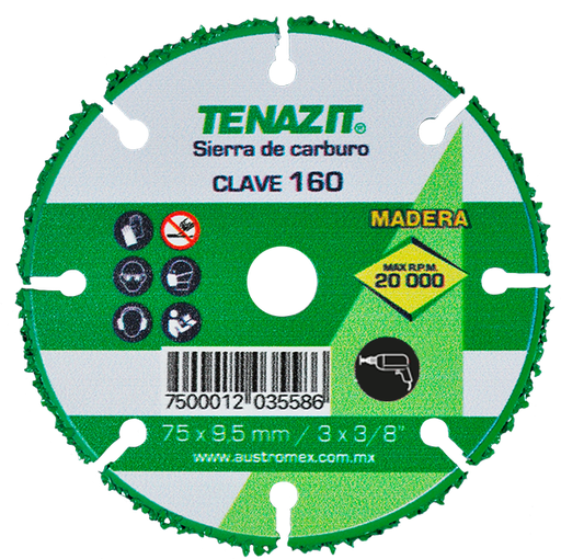 [AU811SPM160] SIERRA AUSTROMEX P/MADERA 3" P/TALADRO  (160)
