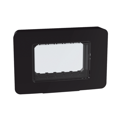 [BTZQQNL28603BQ] QUINZIÑO GO CAJA DE PARED NEGRO MATE P/INTEMPERIE SOBREPONER 3 MÓDULOS (28603BQ)