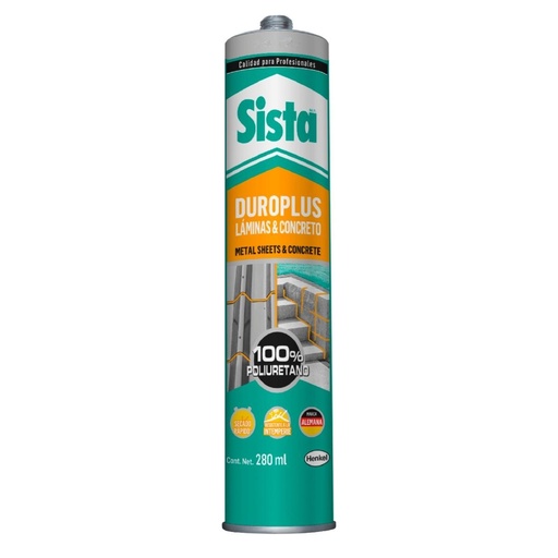 [HESDC100N280] SISTA P800 DUROPLUS POLIURETANO NEGRO 280ML